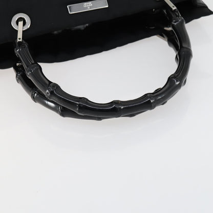 Gucci Bamboo Handle Tote nylon, BLACK, NYLON, Handbag