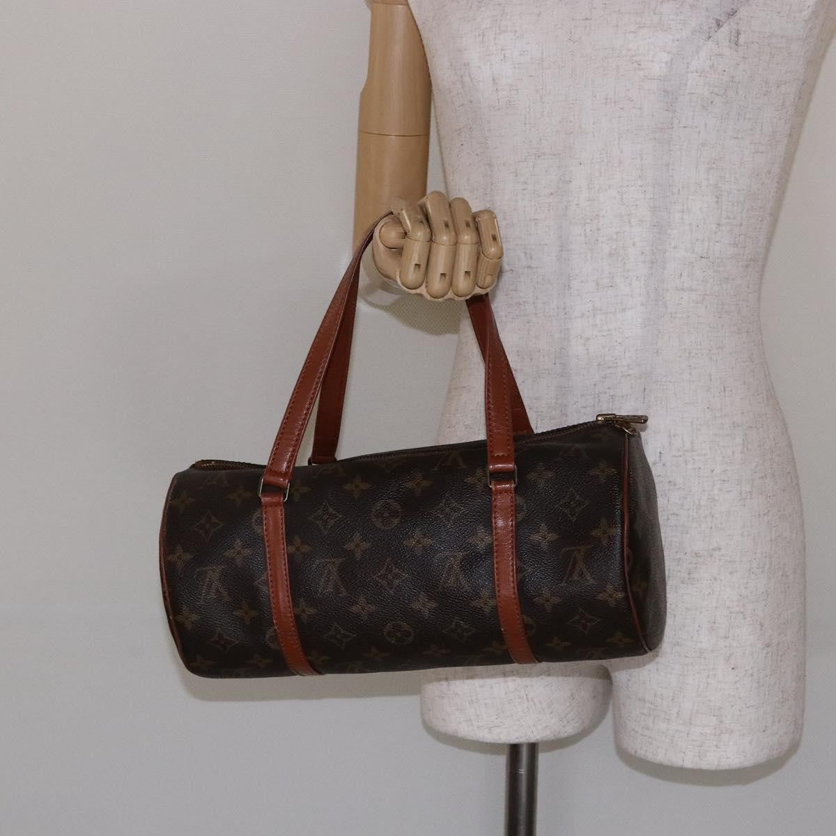 Louis Vuitton Papillon Handbag Monogram Canvas, BROWN, CANVAS, Handbag