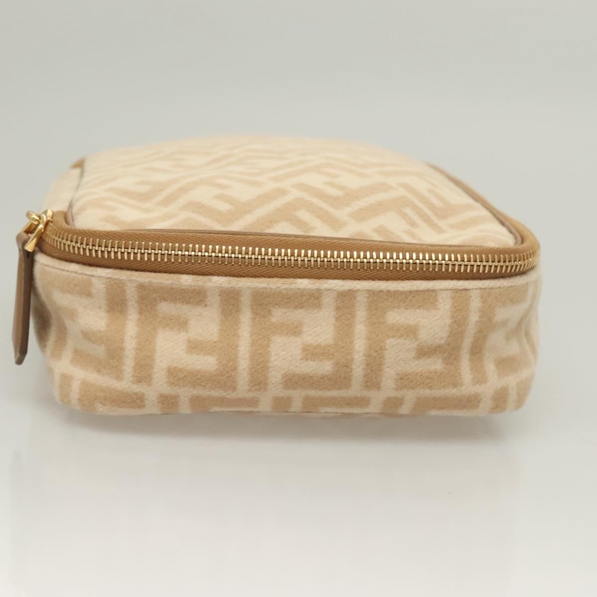 Fendi Vintage Toiletry Pouch Zucca Canvas, BEIGE, CANVAS, Clutche & pouche