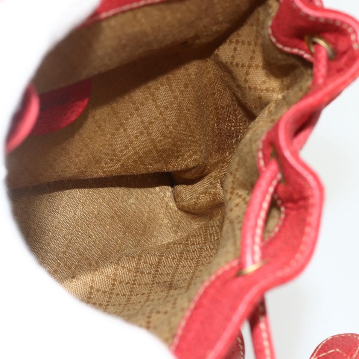 Gucci Gucci bamboo backpack daim, Red, Suede, Backpack