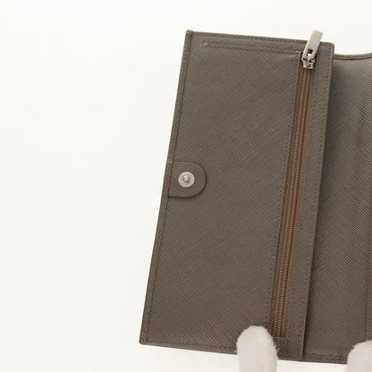 Salvatore Ferragamo Gancini Bifold Wallet Leather, GRAY, LEATHER, Wallets