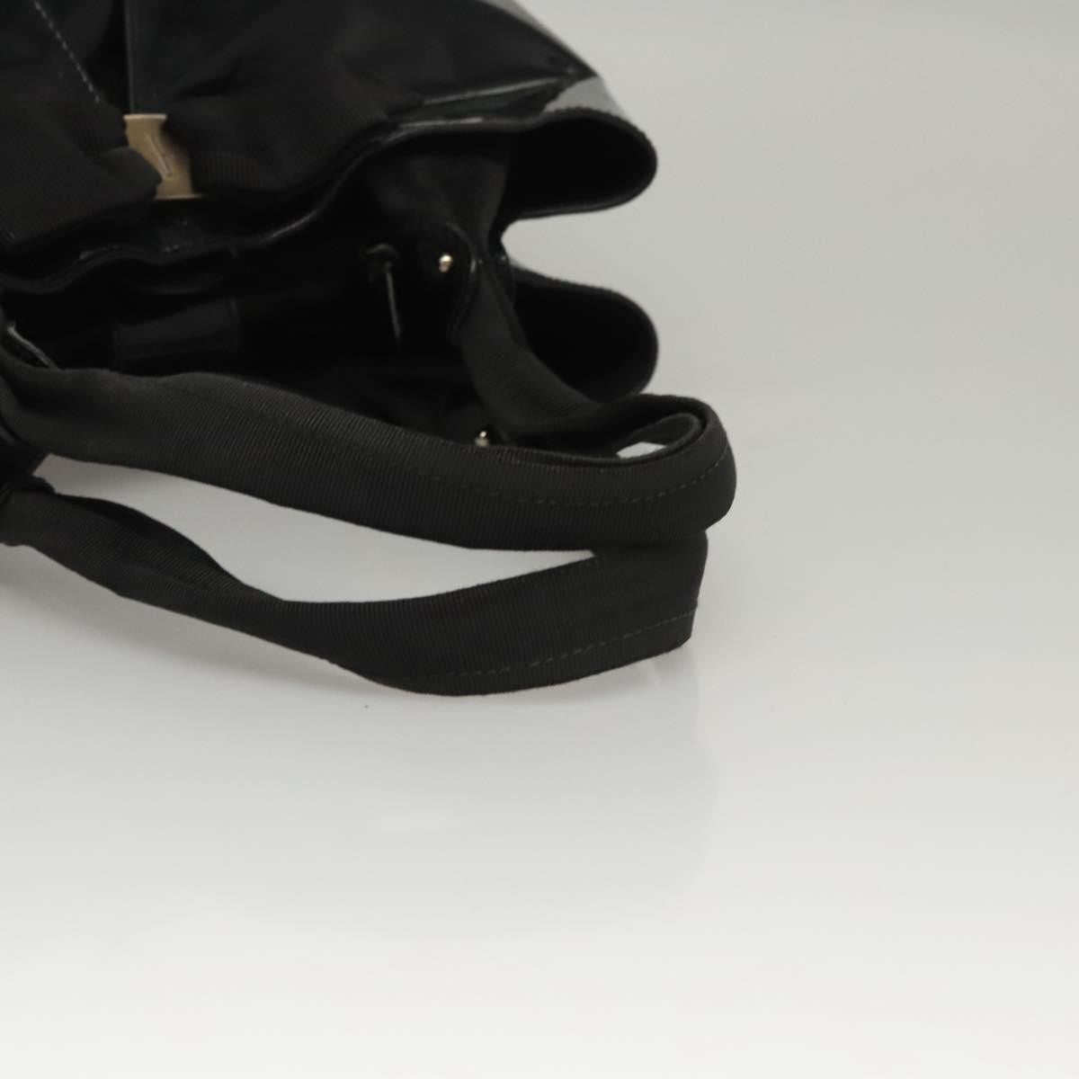 Salvatore Ferragamo Vara Tote Patent Leather, BLACK, PATENT_LEATHER, Tote bag
