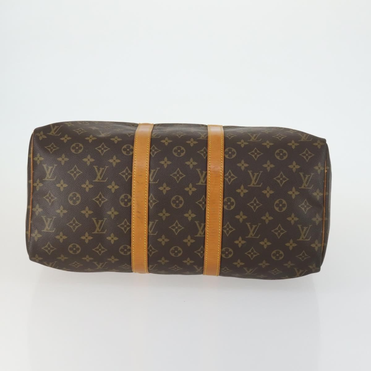 Louis Vuitton Keepall Bag Monogram Canvas, BROWN, CANVAS, Travel bag