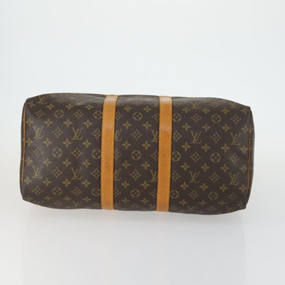 Louis Vuitton Keepall Bag Monogram Canvas, BROWN, CANVAS, Travel bag