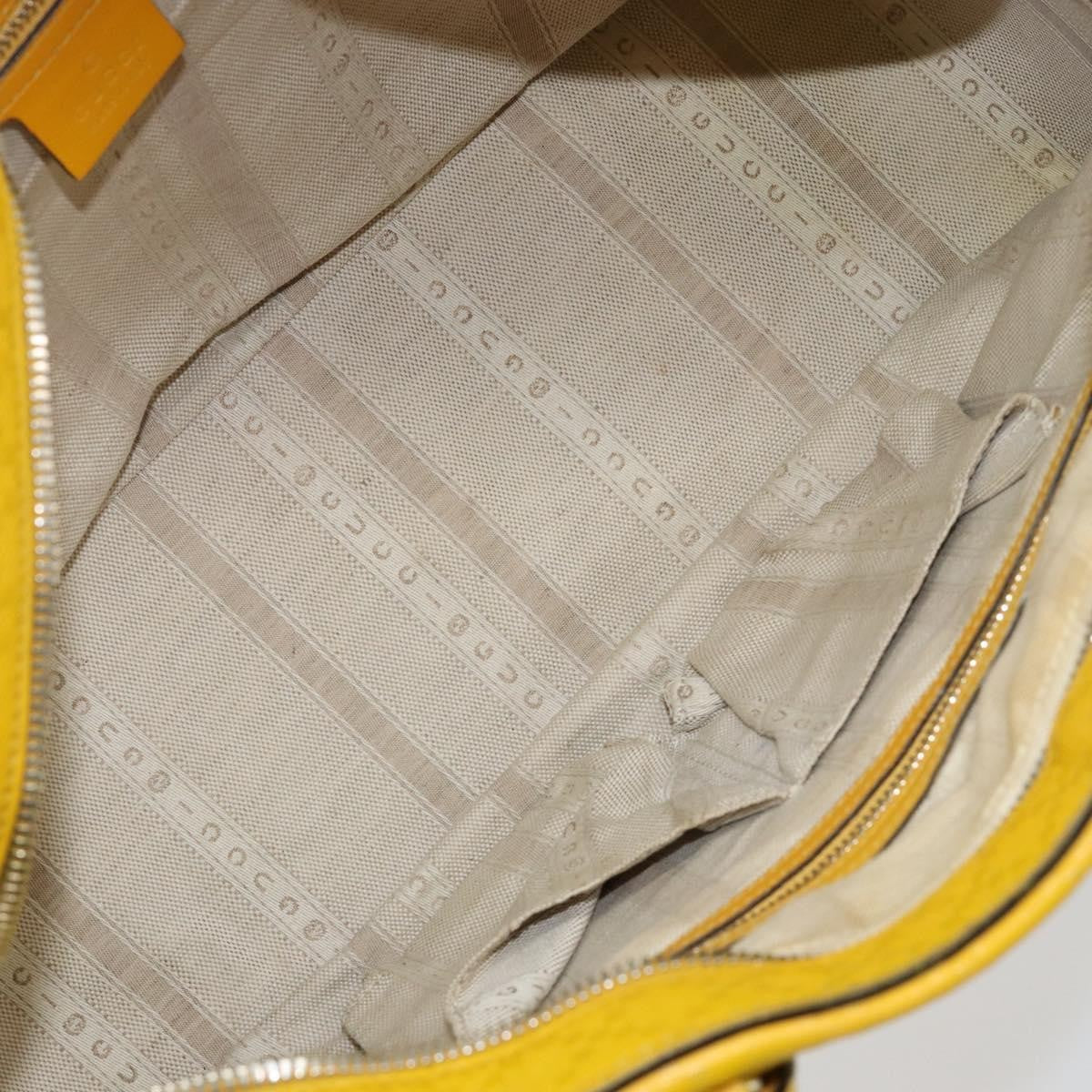 Gucci Bright Top Handle Bag Diamante Leather, YELLOW, LEATHER, Handbag