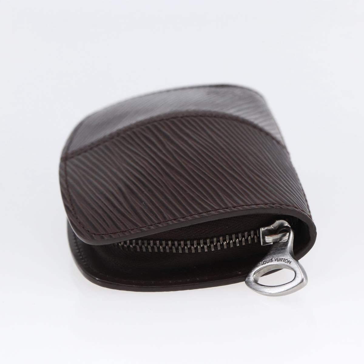 Louis Vuitton Demi Lune Coin Purse Epi Leather, BROWN, LEATHER, Wallets