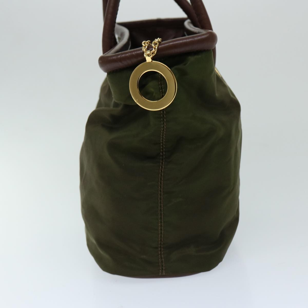 Celine Vintage Macadam Handbag Macadam, KHAKI, NYLON, Handbag