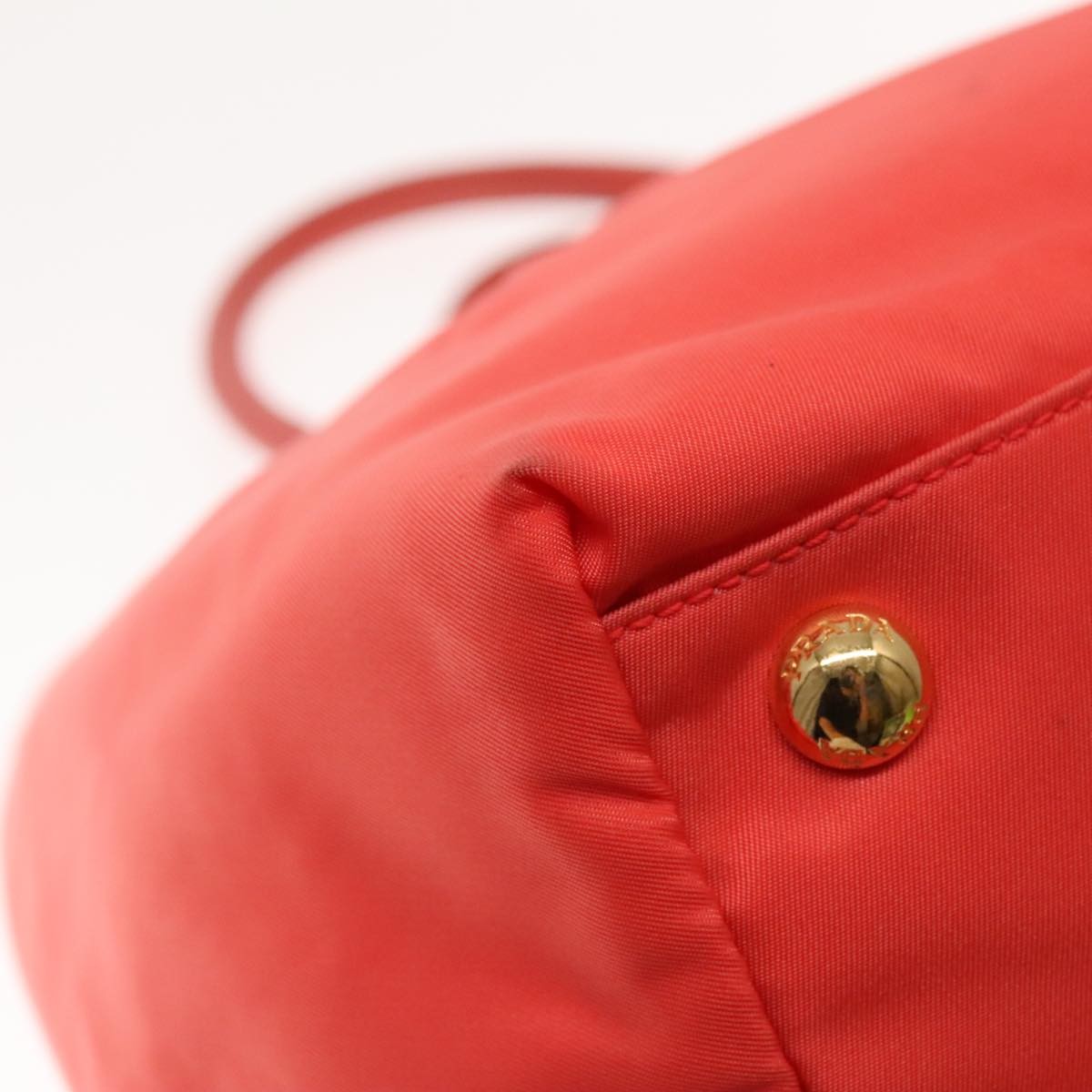 Prada Bow Tote Tessuto, ORANGE, NYLON, Handbag
