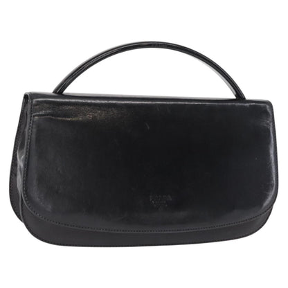 Prada Vintage Handbag Leather, BLACK, LEATHER, Handbag