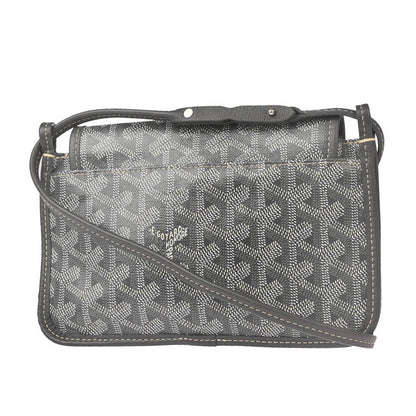 Goyard Plumet Clutch Wallet Coated Canvas, GRAY, CANVAS, Shoulder bag