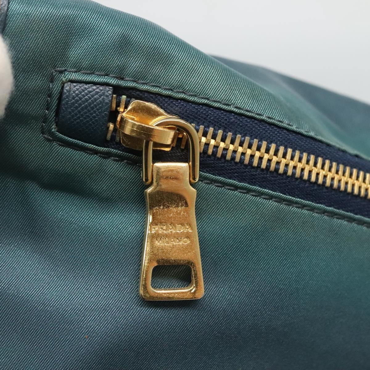 Prada Buckle Messenger Bag Tessuto, GREEN, NYLON, Shoulder bag