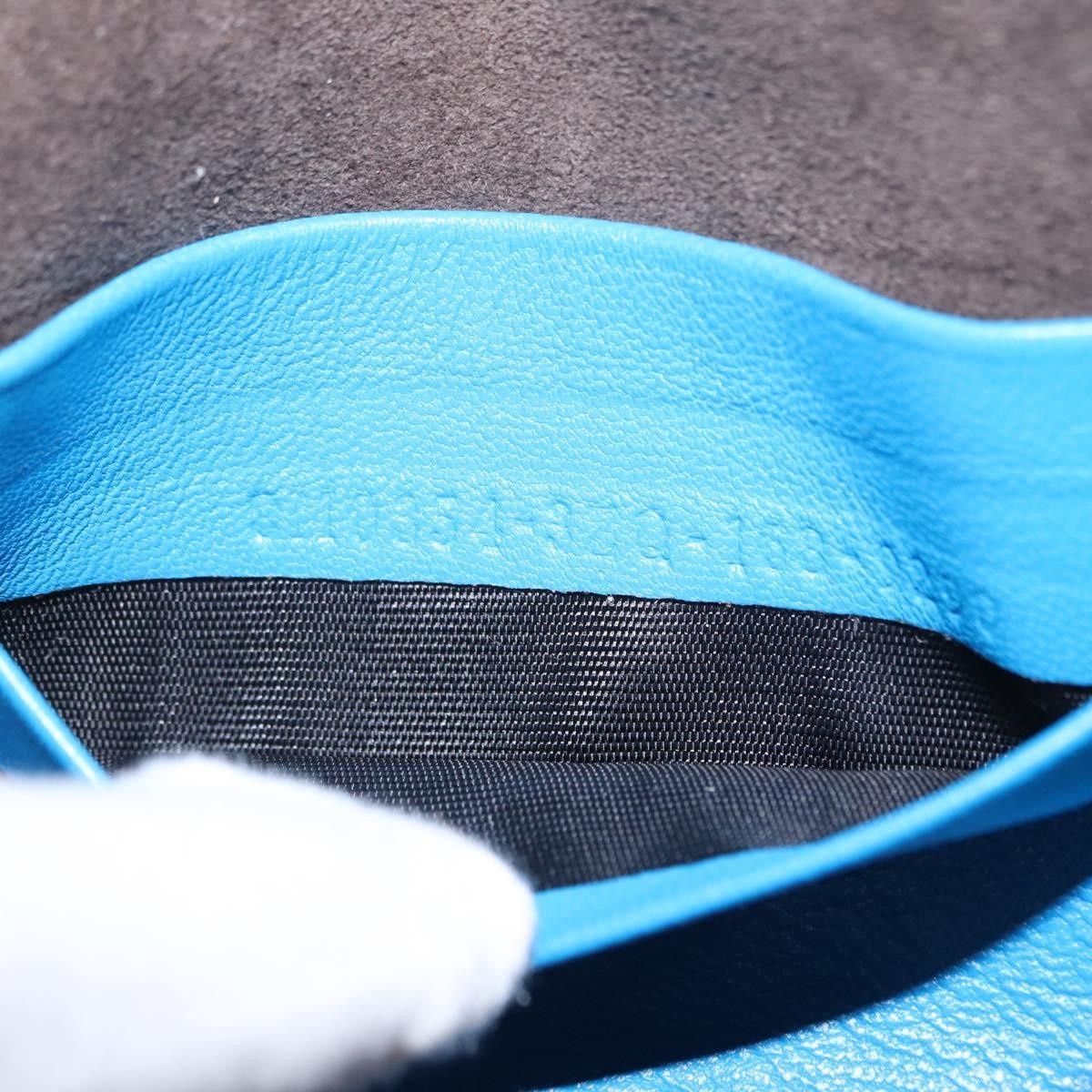 Fendi Monster Baguette Leather and Fur, BLUE, LEATHER, Handbag