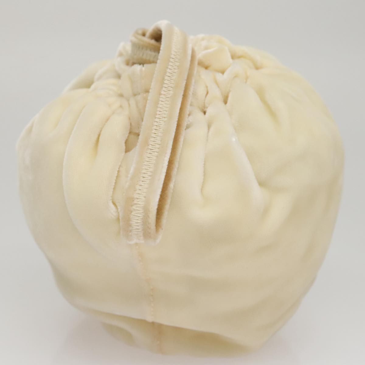 Prada Drawstring Pouch Velvet, BEIGE, VELVET, Clutche & pouche