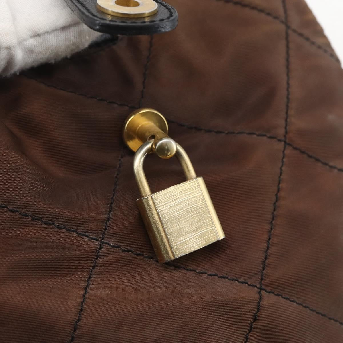 Prada Vintage Chain Handbag Tessuto, BROWN, NYLON, Handbag