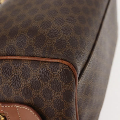 Celine Macadam Handbag Macadam with leather, BROWN, CANVAS, Handbag