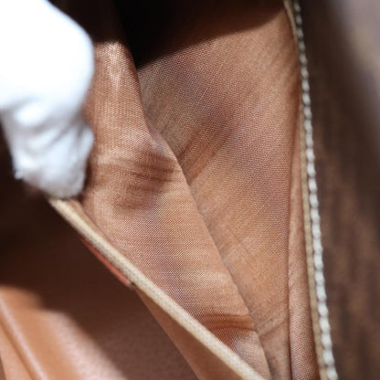 Celine Macadam Shoulder Bag PVC Leather, BROWN, CANVAS, Shoulder bag