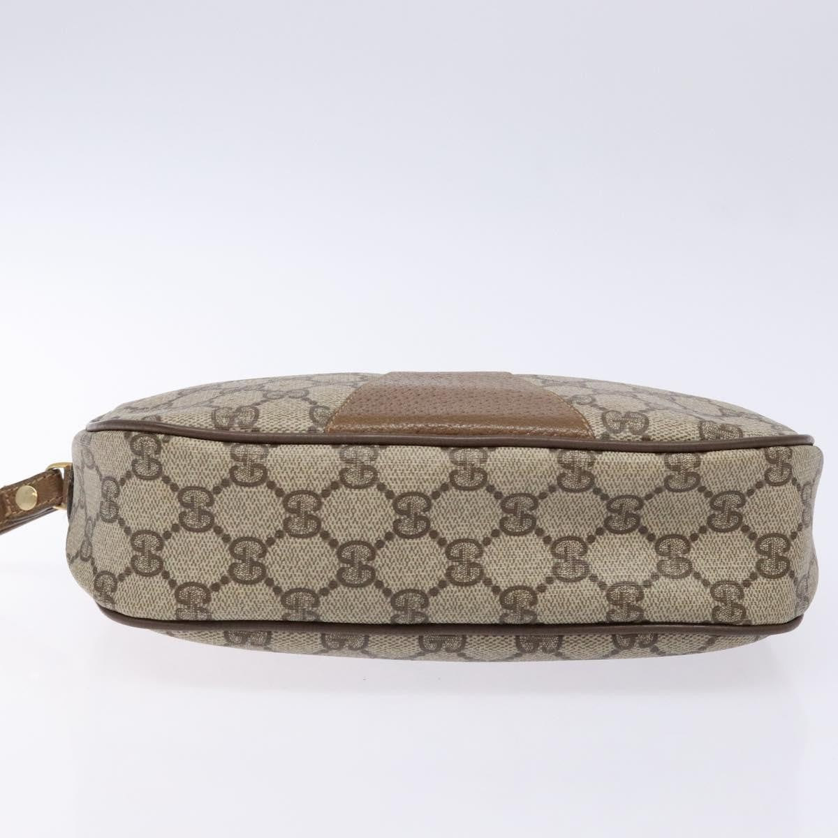 Gucci Sherry line pouch Canvas, BEIGE, PVC, Clutche & pouche