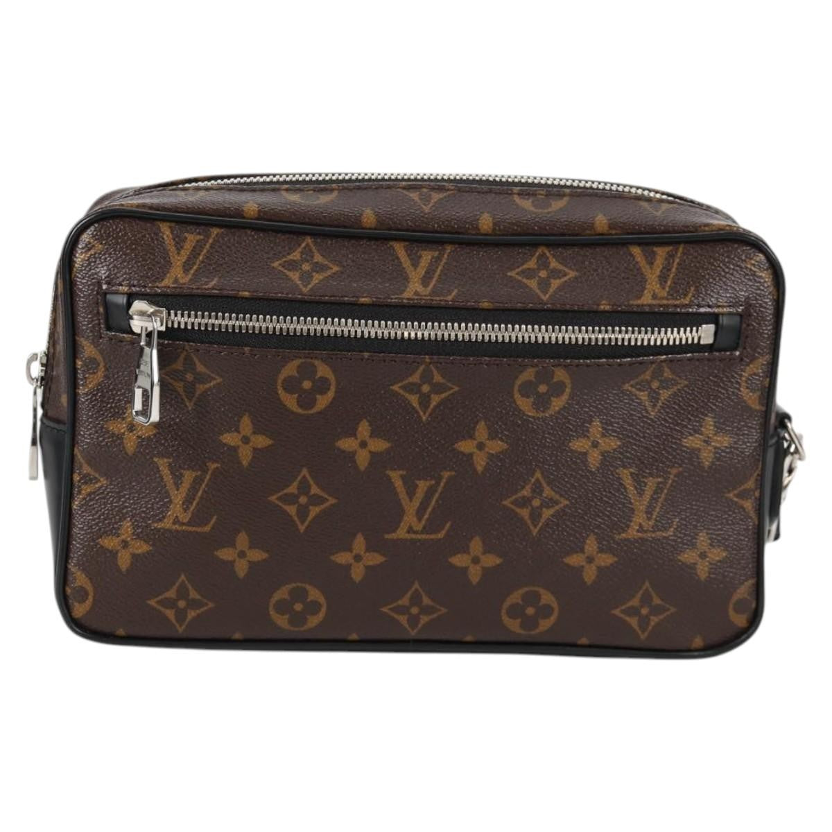 Louis Vuitton Kasai Clutch Macassar Monogram Canvas, BROWN, CANVAS, Clutche & pouche