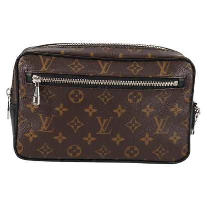 Louis Vuitton Kasai Clutch Macassar Monogram Canvas, BROWN, CANVAS, Clutche & pouche
