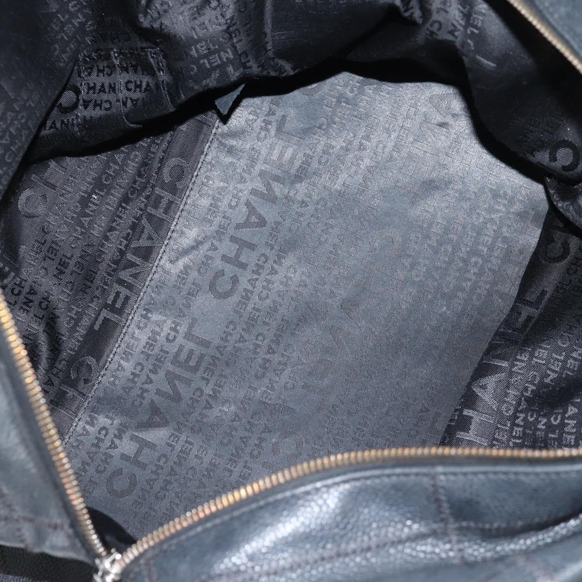 Chanel Square Stitch Shoulder Bag Quilted Caviar, BLACK, LEATHER, Shoulder bag