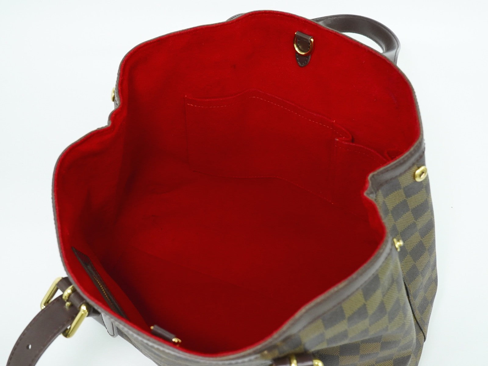 Louis Vuitton Hampstead Handbag Damier, BROWN, CANVAS, Tote bag