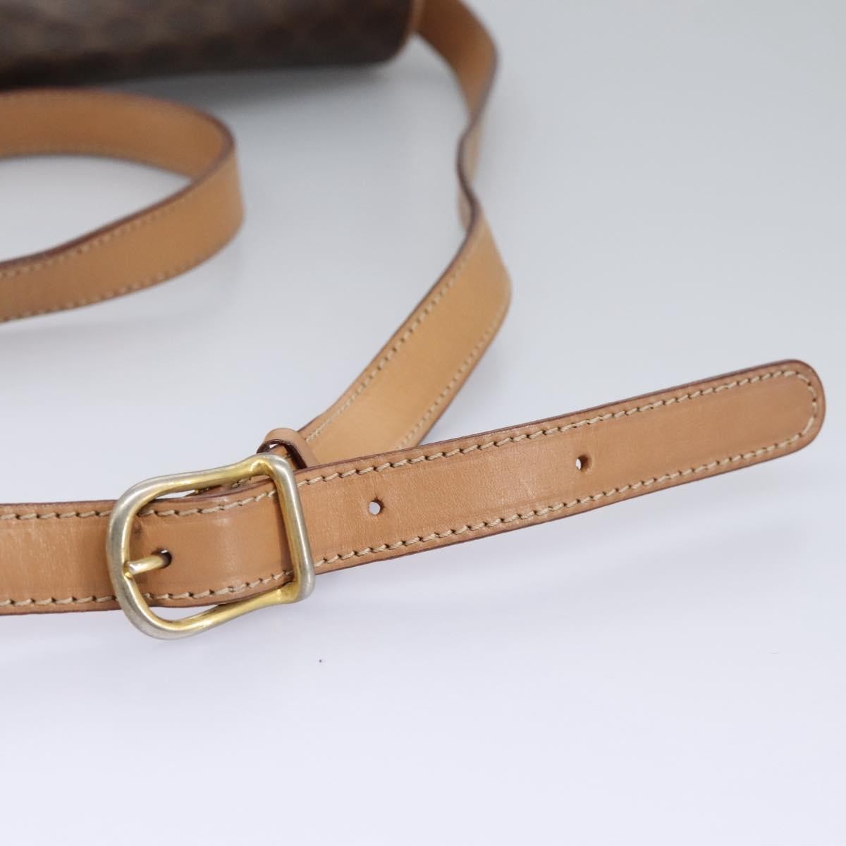 Celine Vintage Macadam Shoulder Bag Canvas, BROWN, CANVAS, Shoulder bag