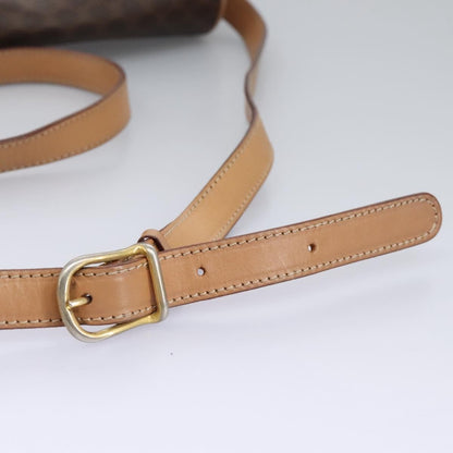 Celine Vintage Macadam Shoulder Bag Canvas, BROWN, CANVAS, Shoulder bag