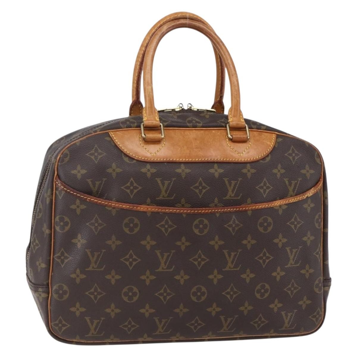 Louis Vuitton Deauville Handbag Monogram Canvas, BROWN, CANVAS, Handbag