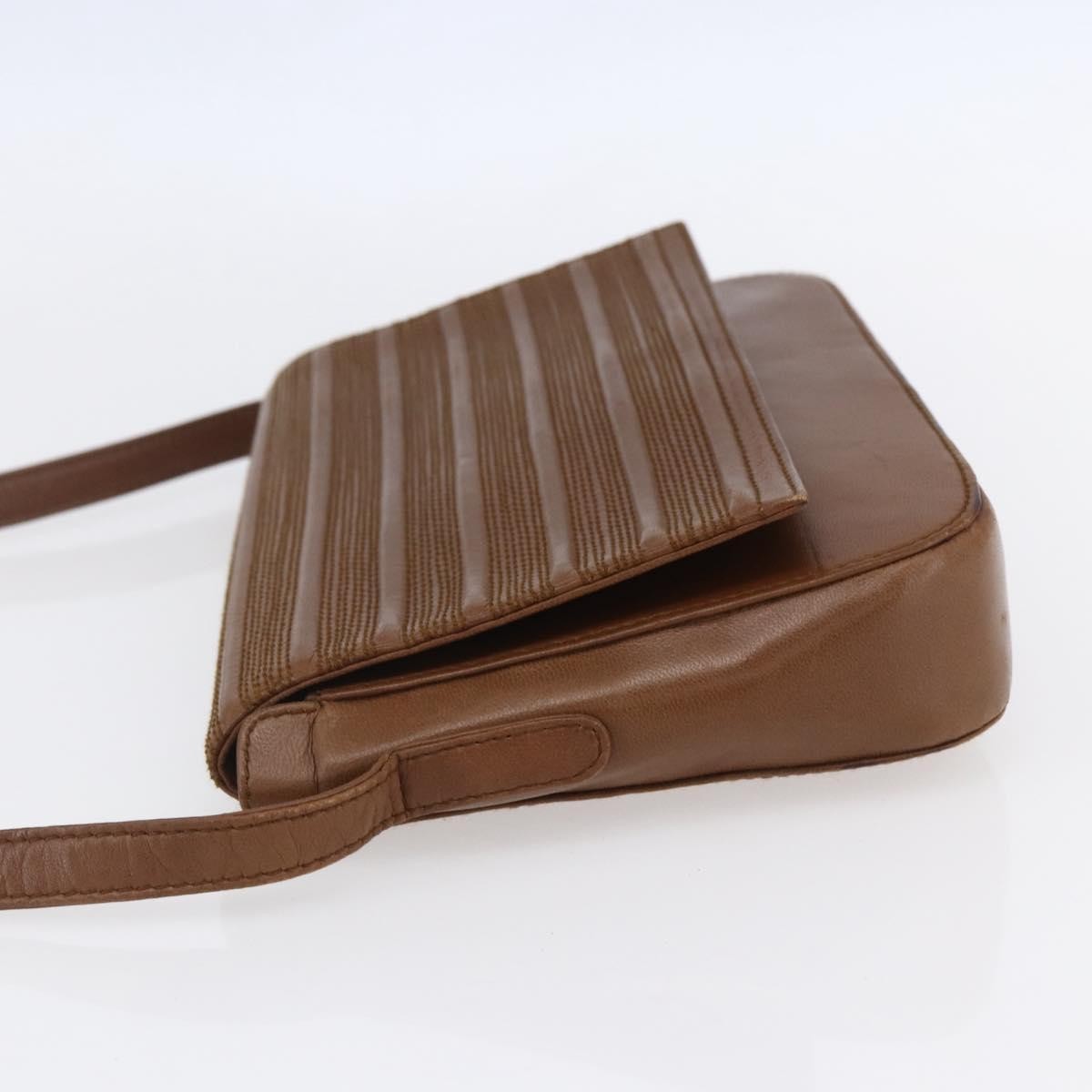 Loewe Flap Messenger Bag Leather, BROWN, LEATHER, Shoulder bag