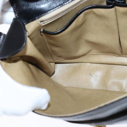 Celine Shoulder Bag Leather, BLACK, LEATHER, Shoulder bag