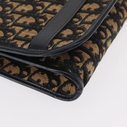 Christian Dior Vintage Trotter Shoulder Bag Canvas, NAVY, CANVAS, Shoulder bag