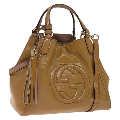 Gucci Soho Convertible Shoulder Bag Leather, BEIGE, LEATHER, Shoulder bag