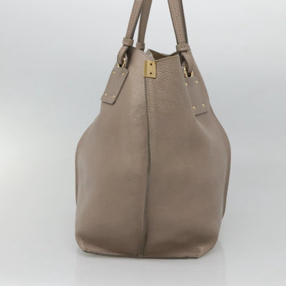 Chloe Vick Tote Leather, BEIGE, LEATHER, Tote bag
