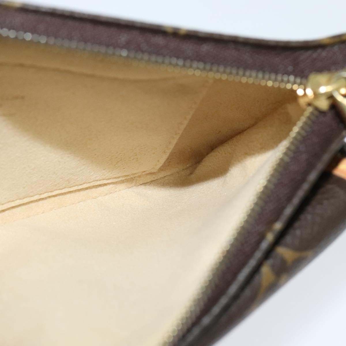 Louis Vuitton Tikal Wristlet Pochette Monogram Canvas, BROWN, CANVAS, Clutche & pouche