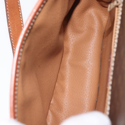 Celine Macadam Shoulder Bag PVC Leather, BROWN, CANVAS, Shoulder bag