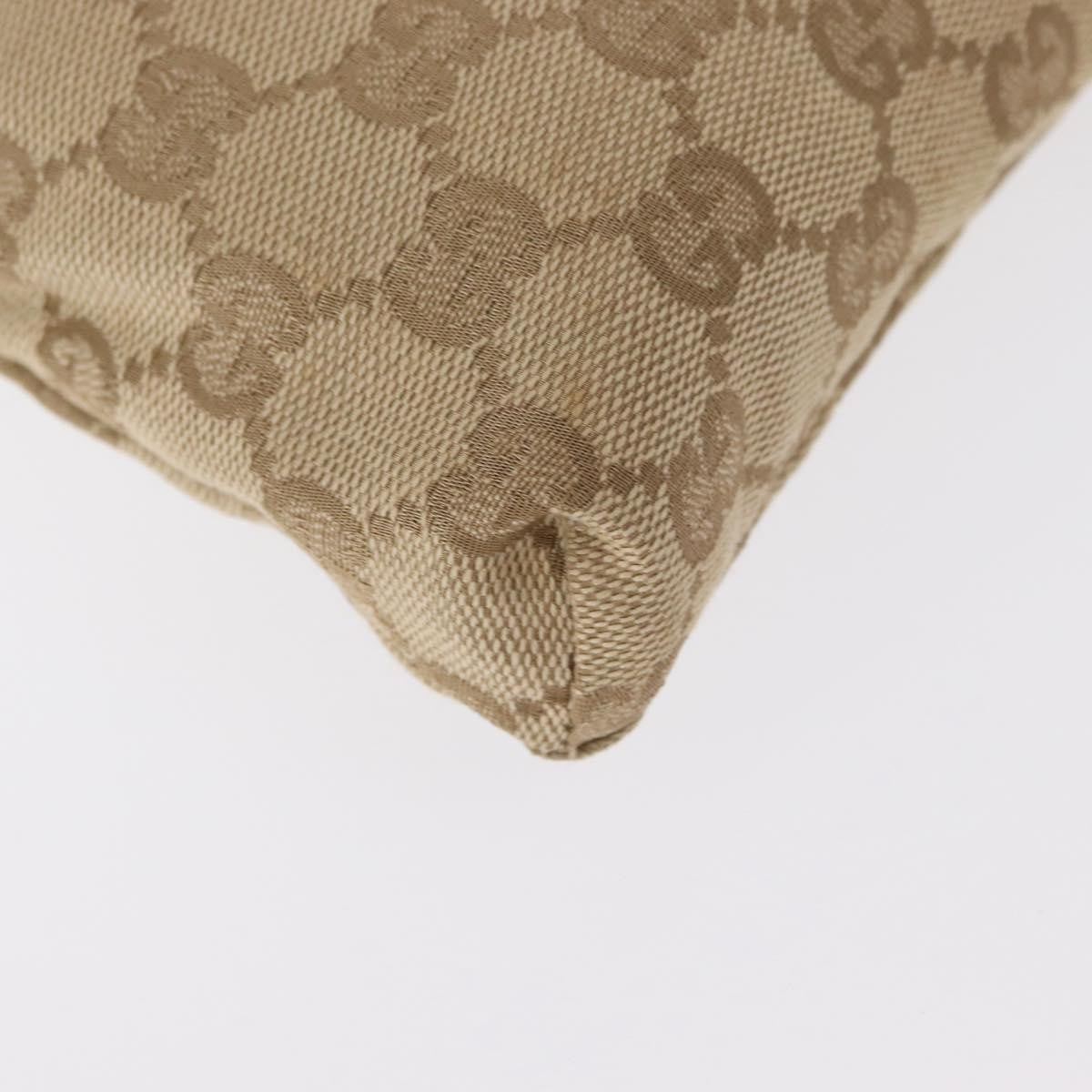 Gucci Vintage Double Belt Bag GG Canvas with Leather, BEIGE, CANVAS, Shoulder bag