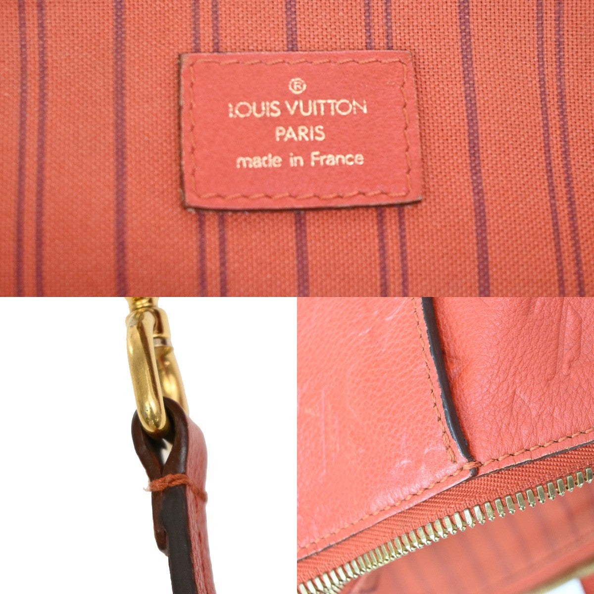 Louis Vuitton Lumineuse Handbag Monogram Empreinte Leather, RED, LEATHER, Shoulder bag