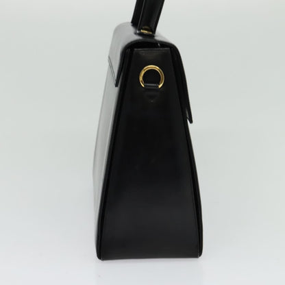 Salvatore Ferragamo Gancini Convertible Top Handle Bag Leather, BLACK, LEATHER, Handbag