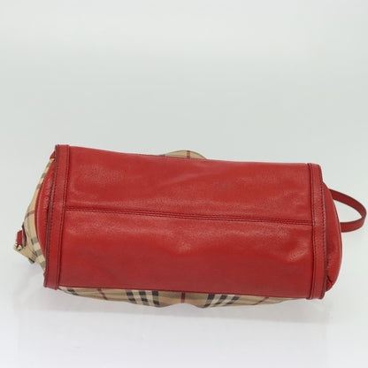 Burberry Pilgrim Satchel Haymarket Coated Canvas, BEIGE, CANVAS, Handbag