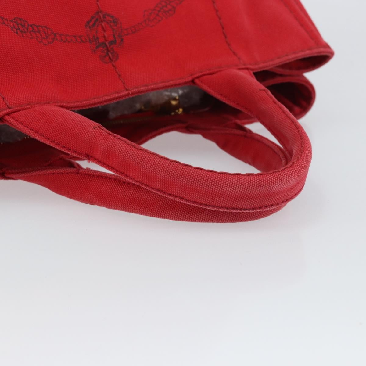 Prada Canapa Tote Canvas, RED, CANVAS, Tote bag