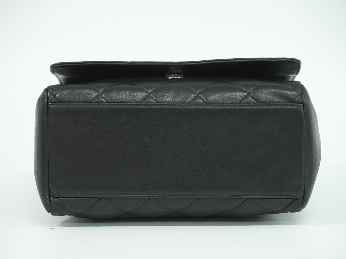 Chanel Vintage ID Bracelet Flap Bag Quilted Lambskin, BLACK, LEATHER, Handbag