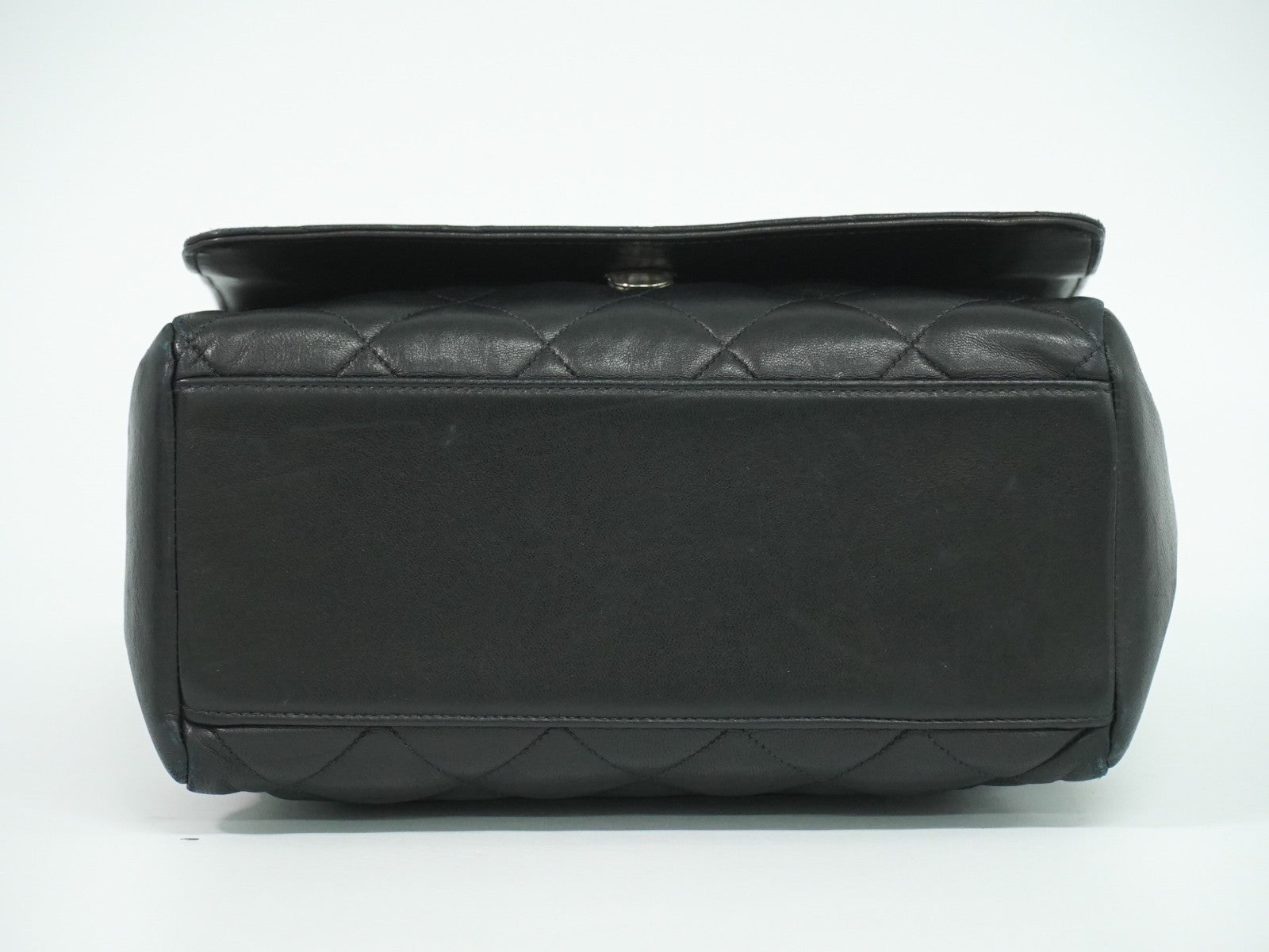 Chanel Vintage ID Bracelet Flap Bag Quilted Lambskin, BLACK, LEATHER, Handbag