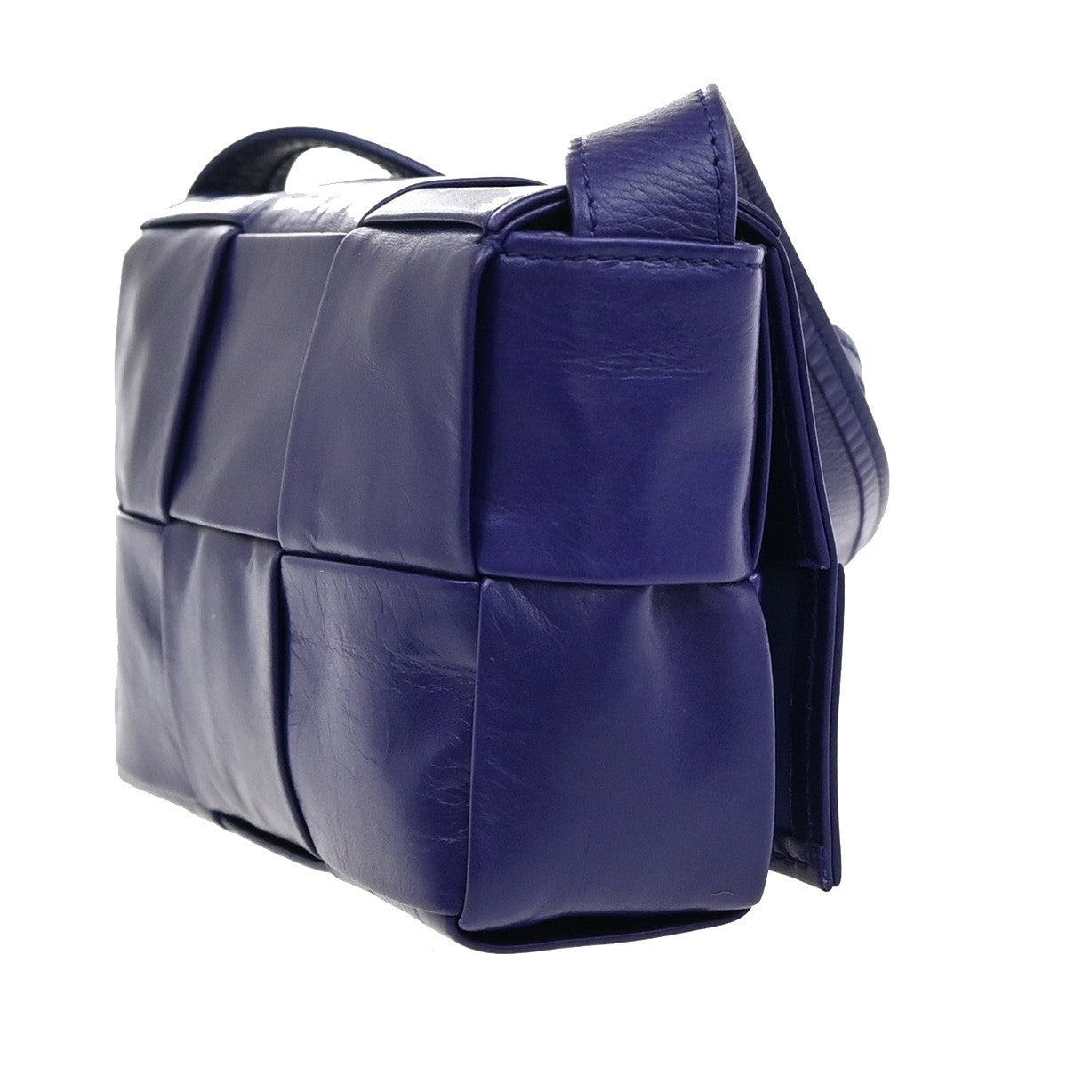 Bottega Veneta Cassette Crossbody Bag Maxi Intrecciato Fringe Leather, PURPLE, LEATHER, Crossbody bag