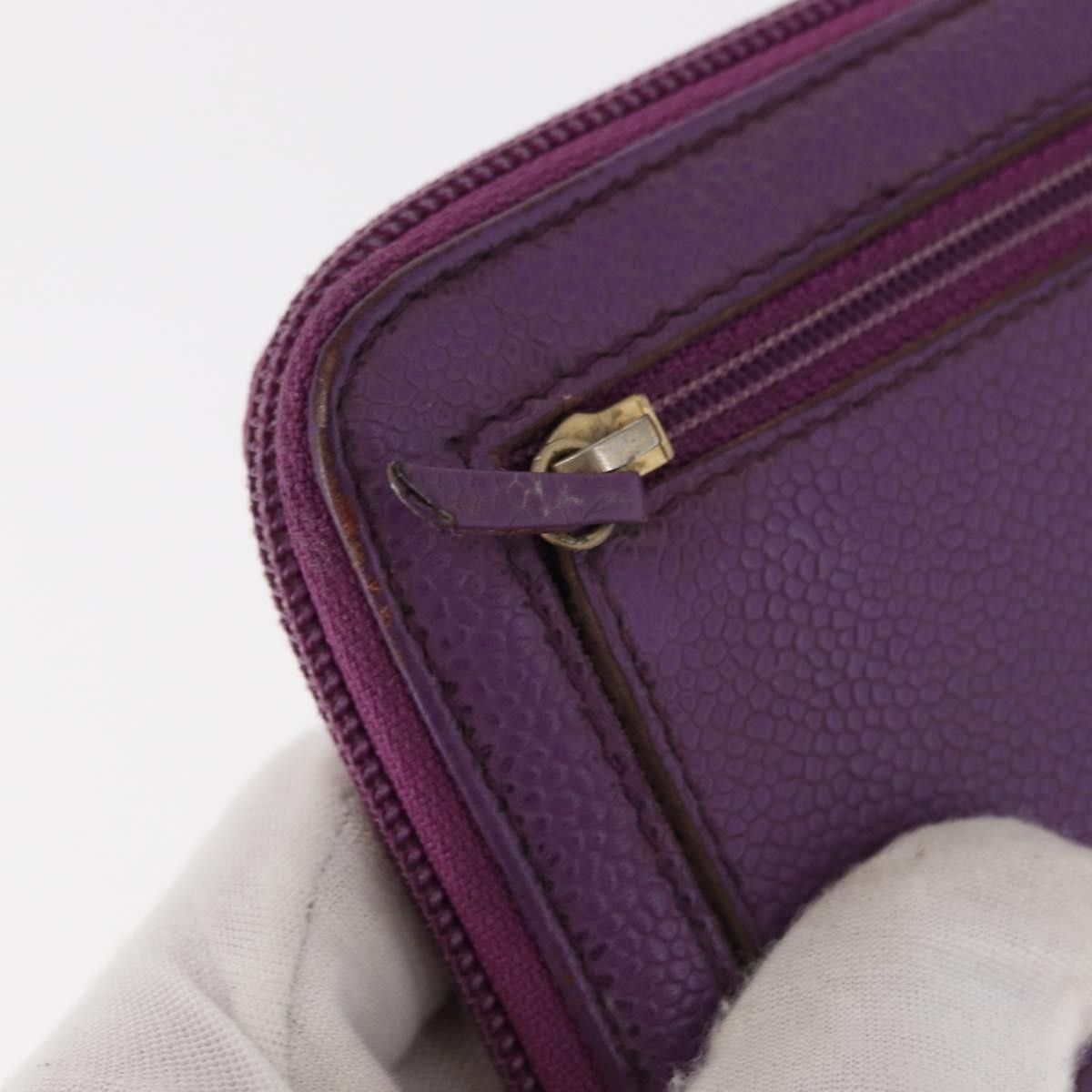 Chanel Timeless CC Zipped Wallet Caviar, PURPLE, LEATHER, Wallets