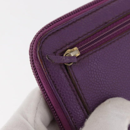 Chanel Timeless CC Zipped Wallet Caviar, PURPLE, LEATHER, Wallets