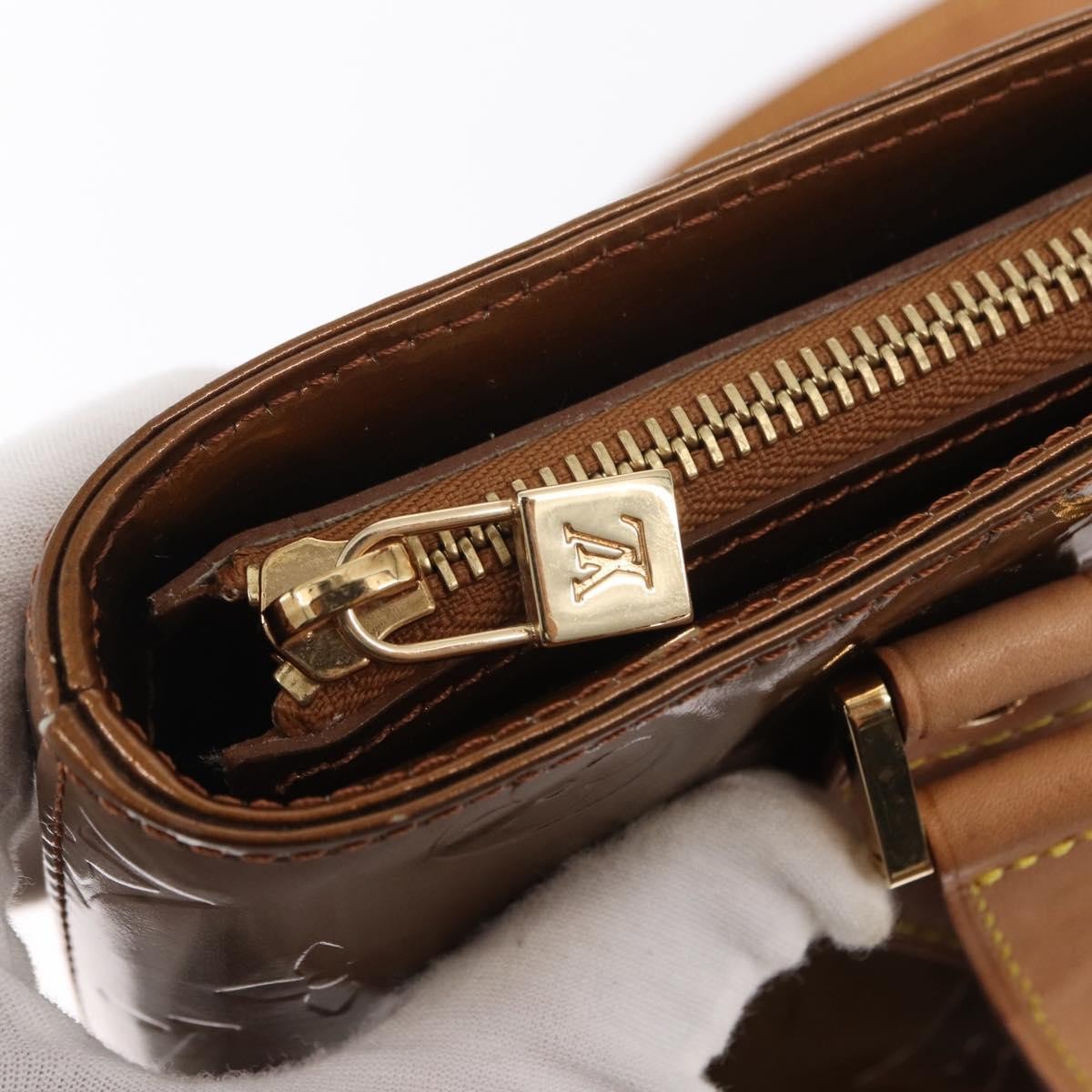 Louis Vuitton Houston Handbag Monogram Vernis, BROWN, PATENT_LEATHER, Handbag