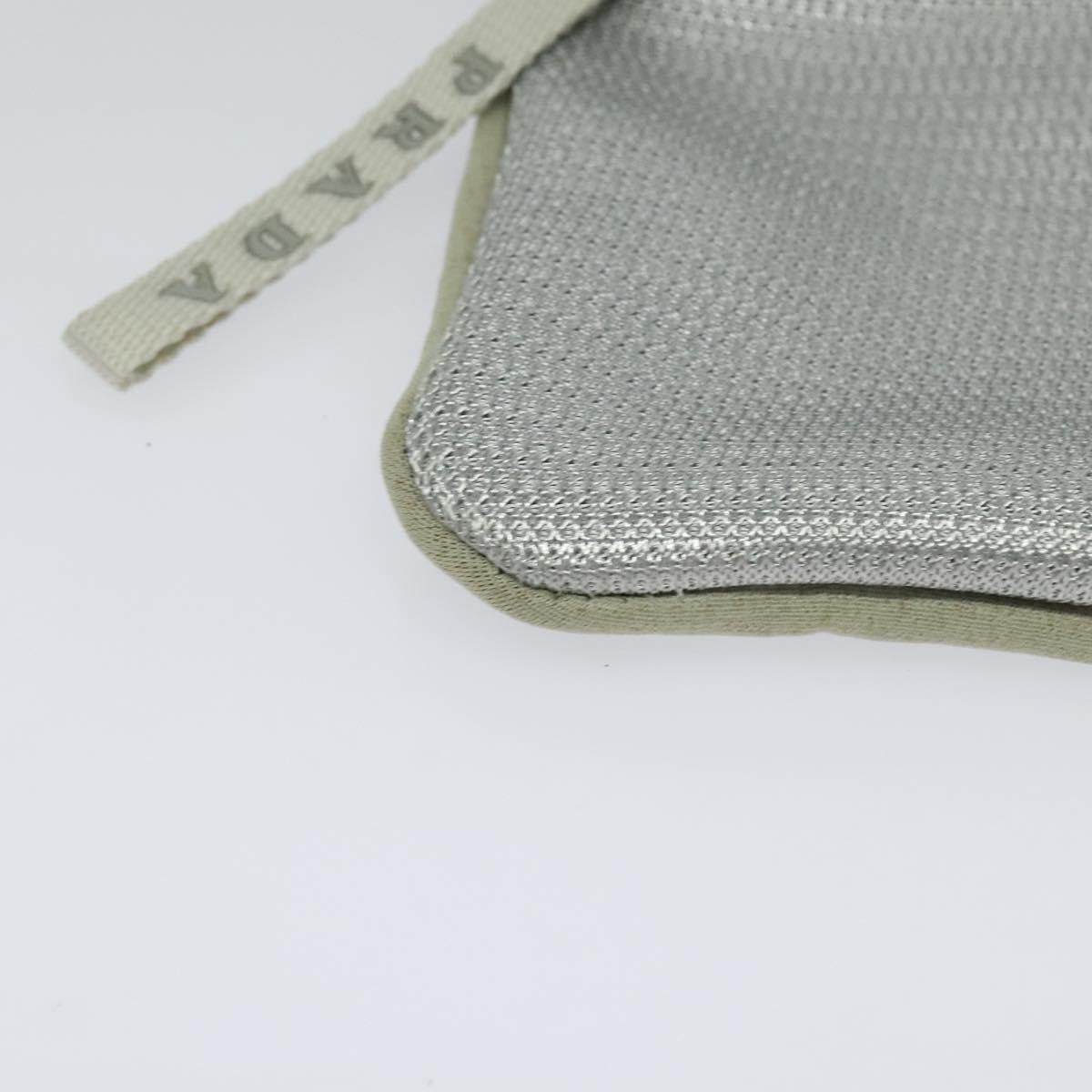 Prada Sport Zip Shoulder Bag Cotton, SILVER, COTTON, Shoulder bag