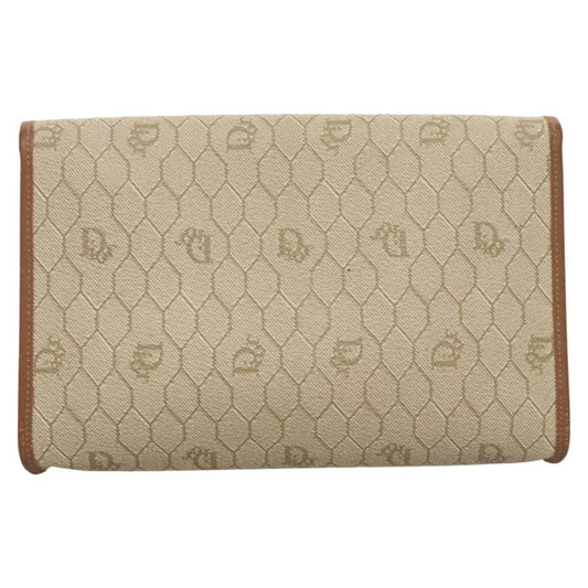 Christian Dior Vintage Honeycomb chain Canvas, BEIGE, CANVAS, Shoulder bag