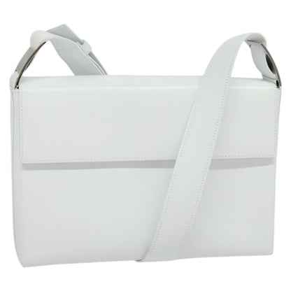 Salvatore Ferragamo Vala Shoulder Bag Leather, WHITE, LEATHER, Shoulder bag