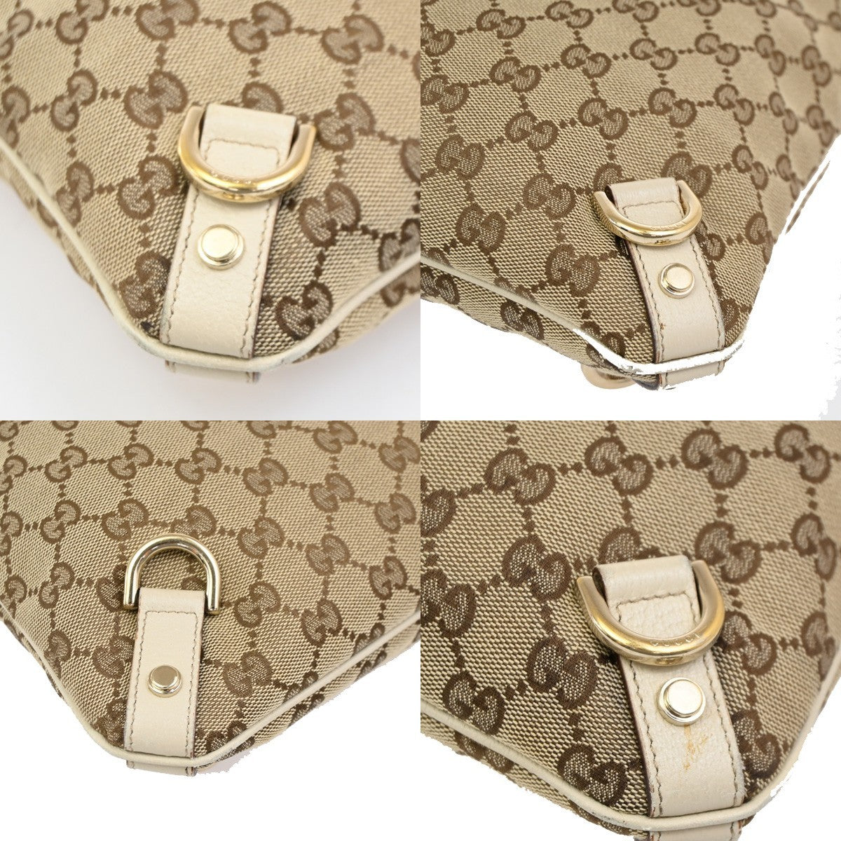 Gucci Abbey D-Ring Messenger Bag GG Canvas, BROWN, CANVAS, Shoulder bag